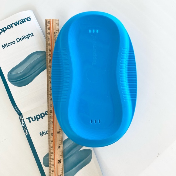 Tupperware Micro Delight Microwave Heatable Container in Blue 6996a - Picture 9 of 11